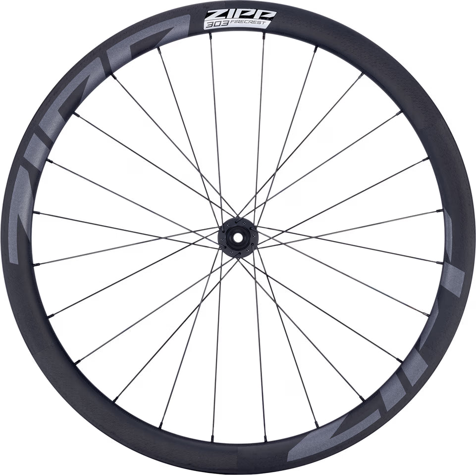 Rueda Delantera ZIPP 303 Firecrest Clincher A1 700C Carbon 24R 12x100 Freno Disco Graphic STD Tubeless