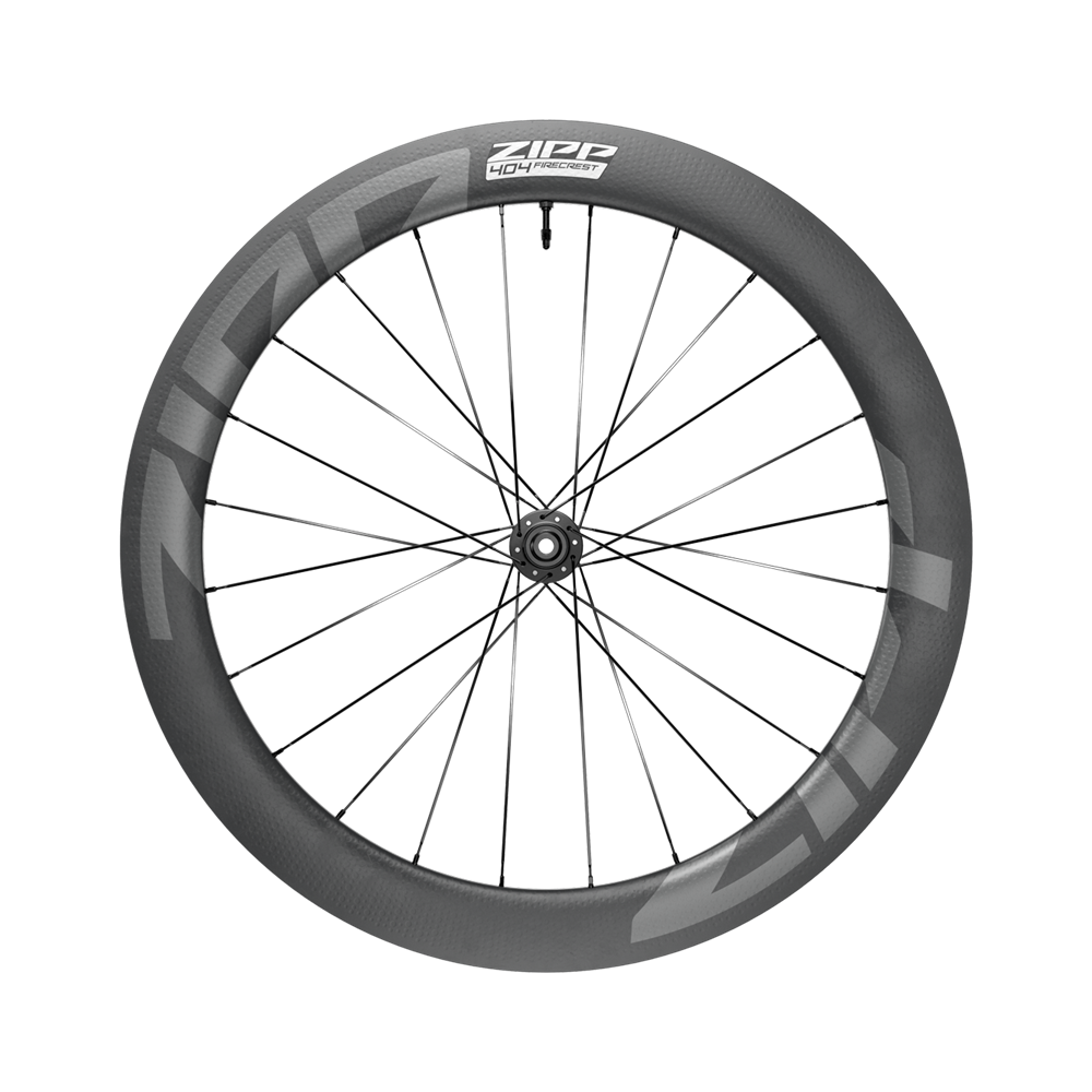 Rueda Delantera ZIPP 404 Firecrest Clincher 700C Carbon 24R F-Disc 12x100 Tubeless C-Lock Grap B1